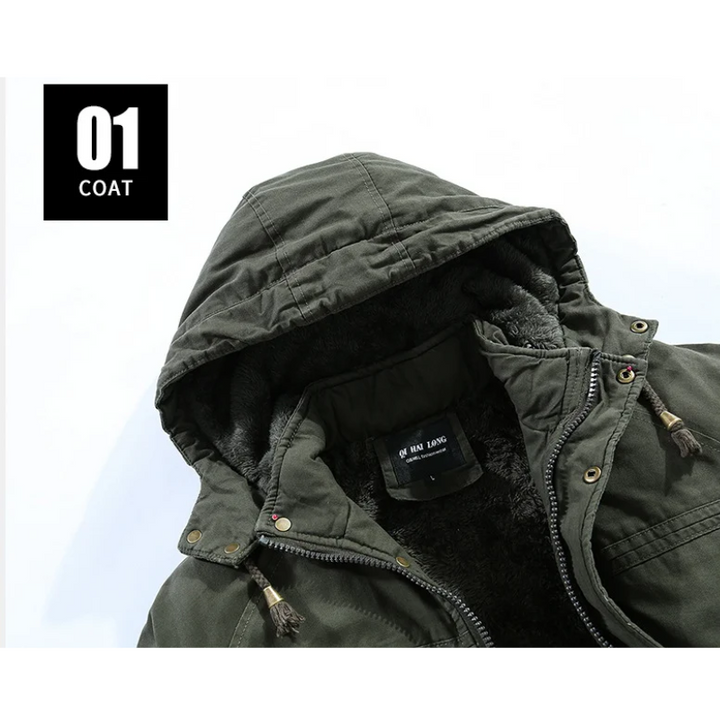 Leichte Parka Jacke Herren mit Weichem Futter und Kapuze