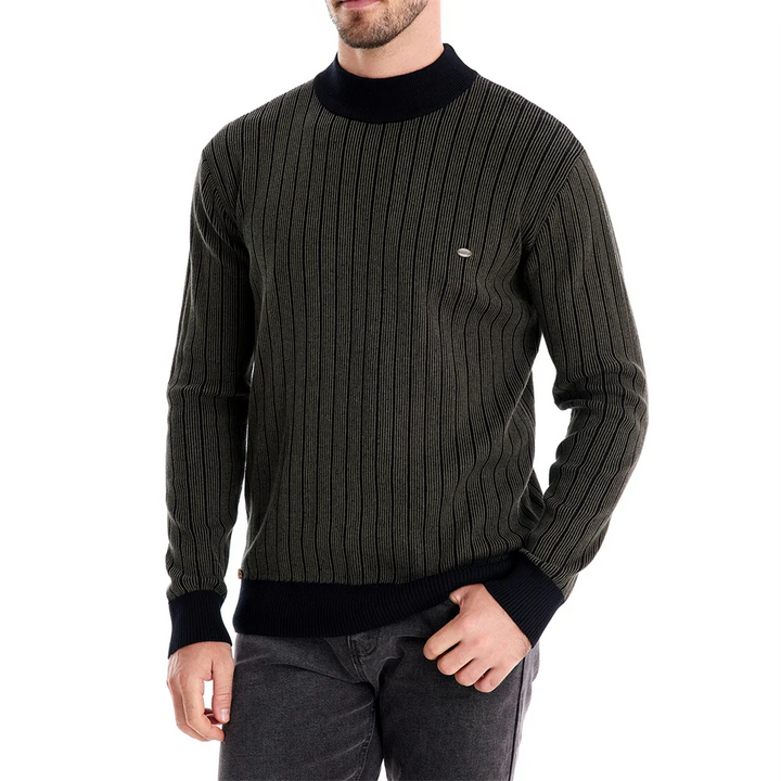 Stilvoller Rollkragenpullover mit Streifenmuster