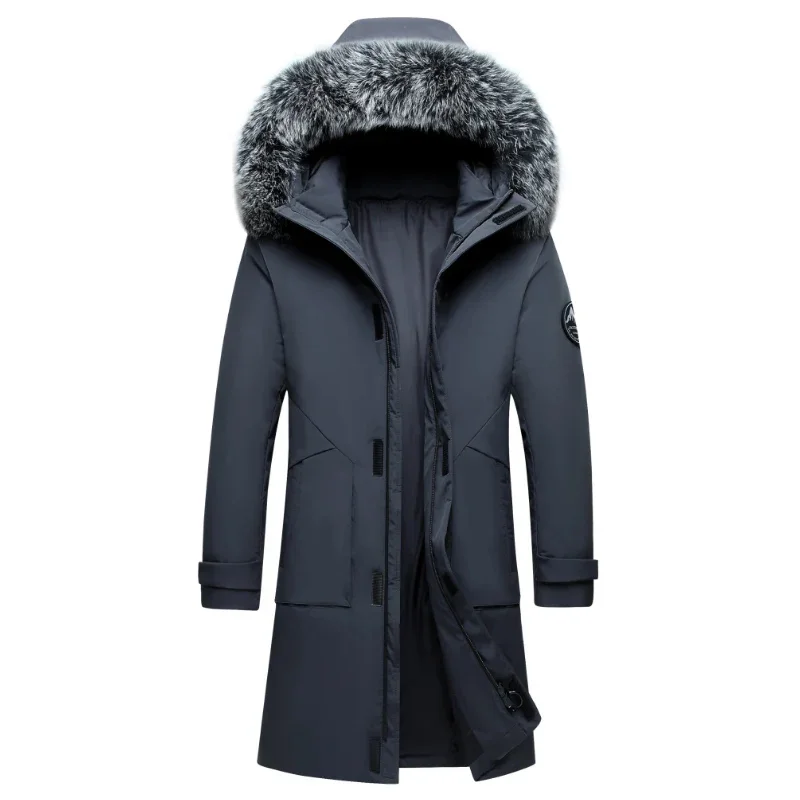 Herren - Parka Winterjacke - Winddicht mit Abnehmbarem Kunstfellkragen - Ideal für kalte Tage