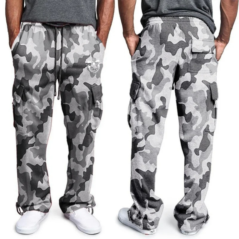 Lässige Camo Jogginghose mit Taschen, Bequemer Schnitt