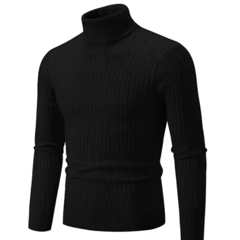 Stilvoller Rollkragenpullover mit Zopfmuster