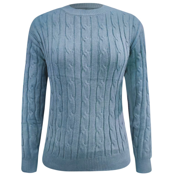 Lässiger langärmeliger Strickpullover für Frauen