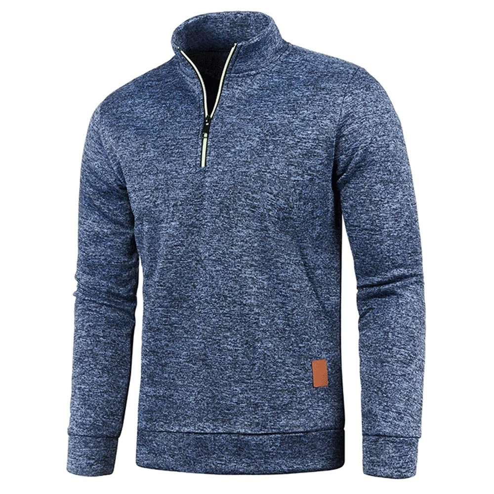 Bequemer Fleece-Sweatshirt mit Reißverschluss