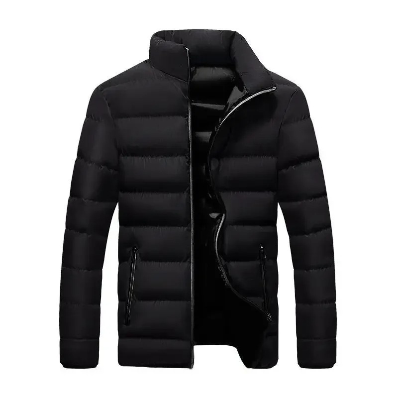 Herren Puffer Jacke mit Seitentaschen und Frontreißverschluss