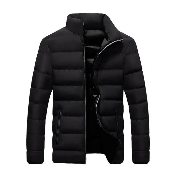 Herren Puffer Jacke mit Seitentaschen und Frontreißverschluss