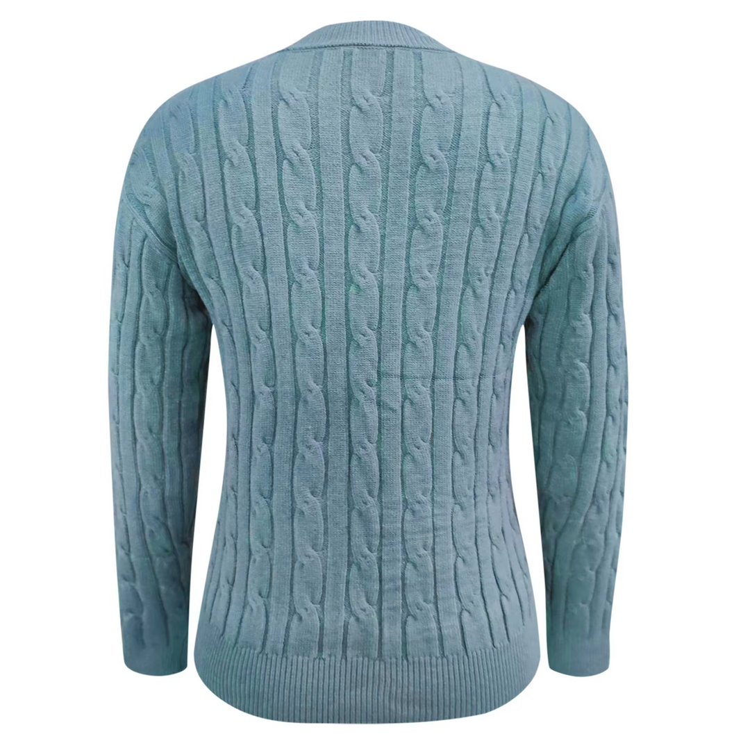 Lässiger langärmeliger Strickpullover für Frauen