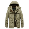 Robuste Parka Jacke Herren mit Abnehmbarer Kapuze und Taschen