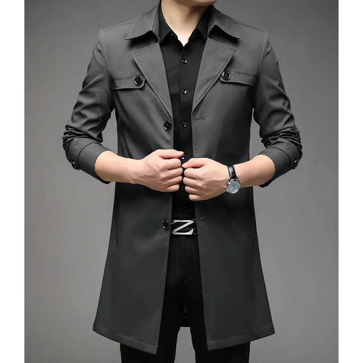 Wasserabweisender Trenchcoat mit Kariertem Innenfutter