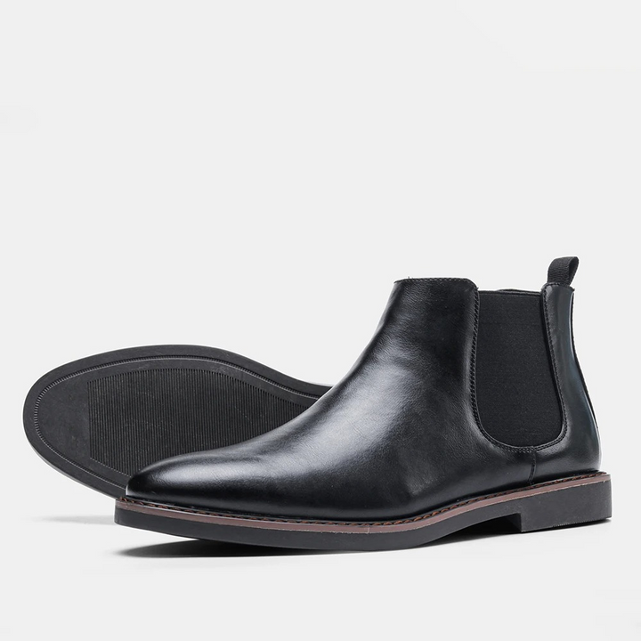 Klassische Boots Herren aus Leder mit Elastischen Einsätzen - Winterschuhe