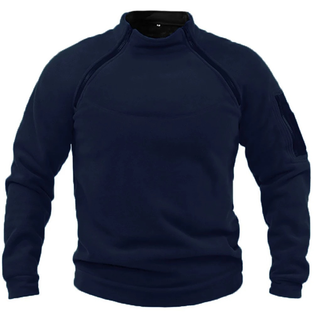 Taktischer Fleece Pullover mit Reißverschluss und Stehkragen