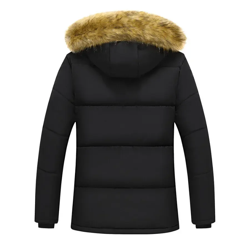 Herren Parka Winterjacke Mit Warmem Teddyfutter Und Abnehmbarer Kapuze