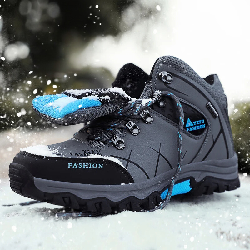 Herren Wasserdicht Warm Gefüttert Outdoor Trekkingschuhe