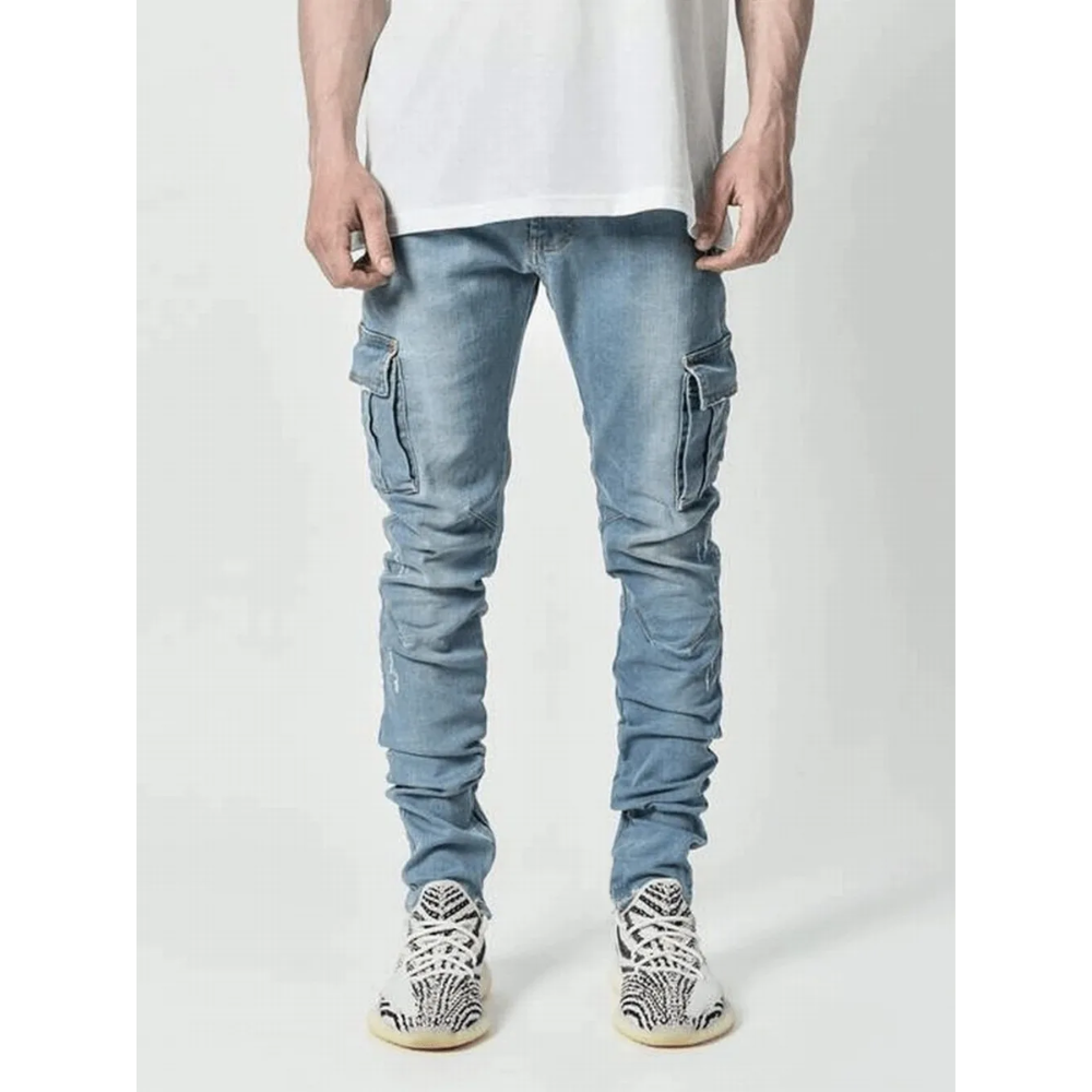 Slim Fit Jeans mit Taschen, Modischer Urban Look