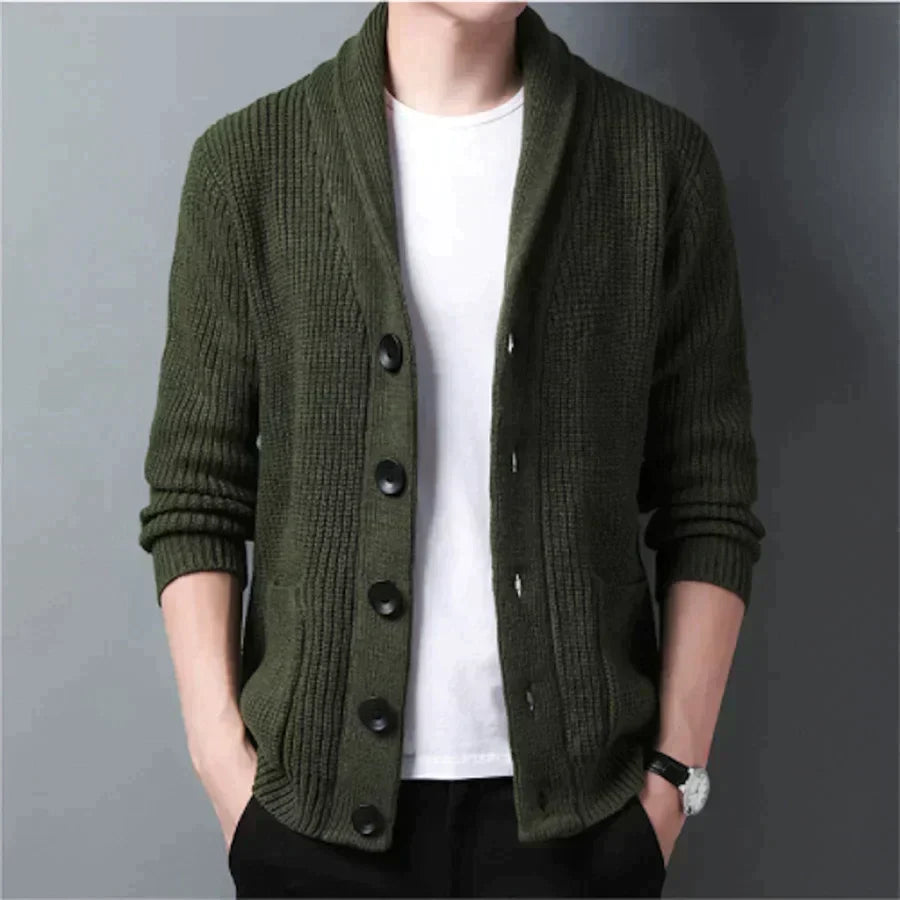 Strickjacke Männer Geknöpfter Pullover