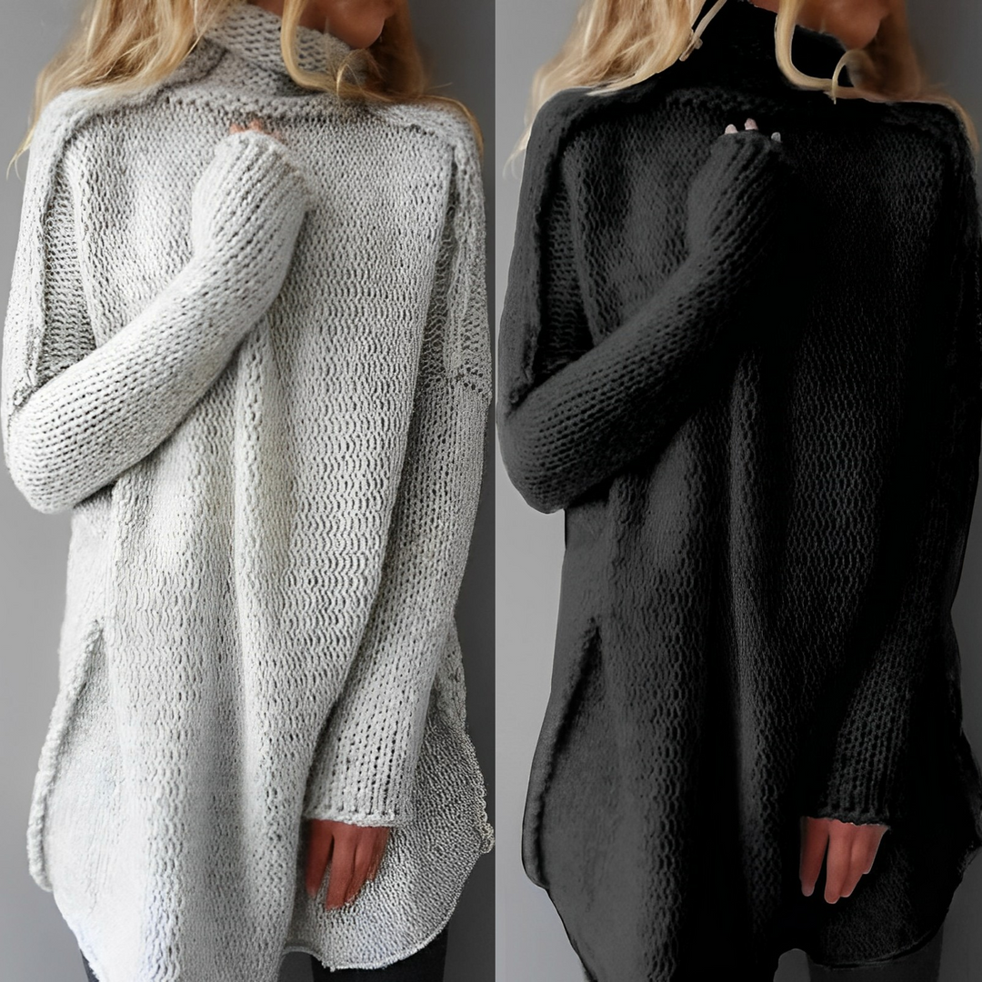 Langer Strickpullover