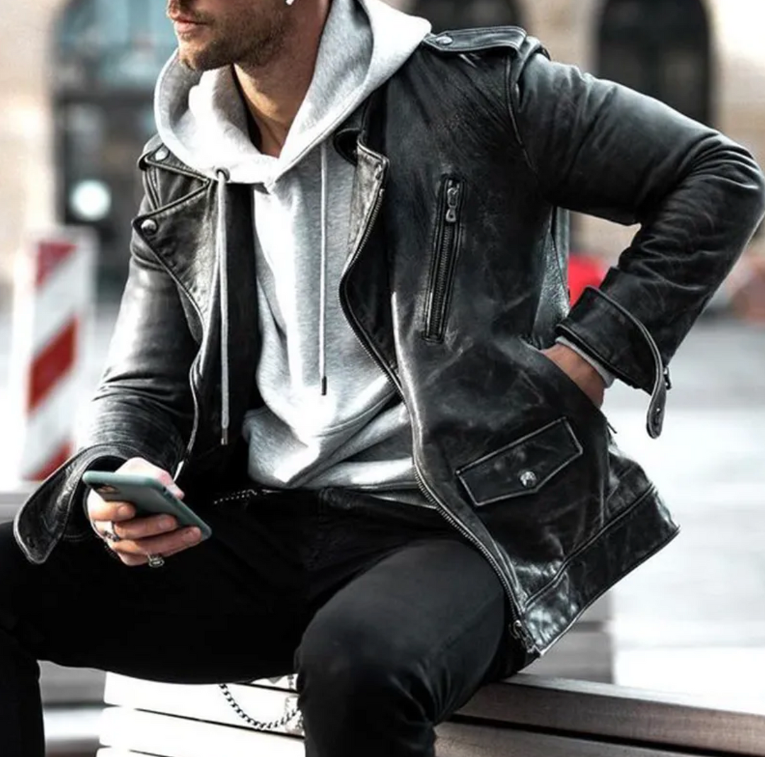 Elegante Premium Lederjacke für Herren