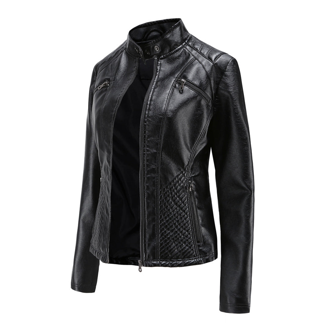 Frühling Leder Biker Jacke