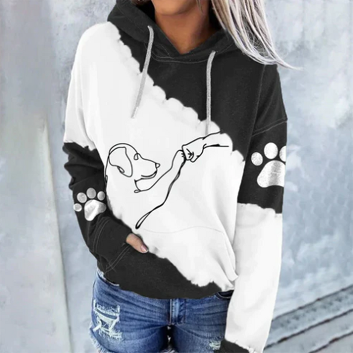 Chic: Lässiger Hoodie mit Hundeprint