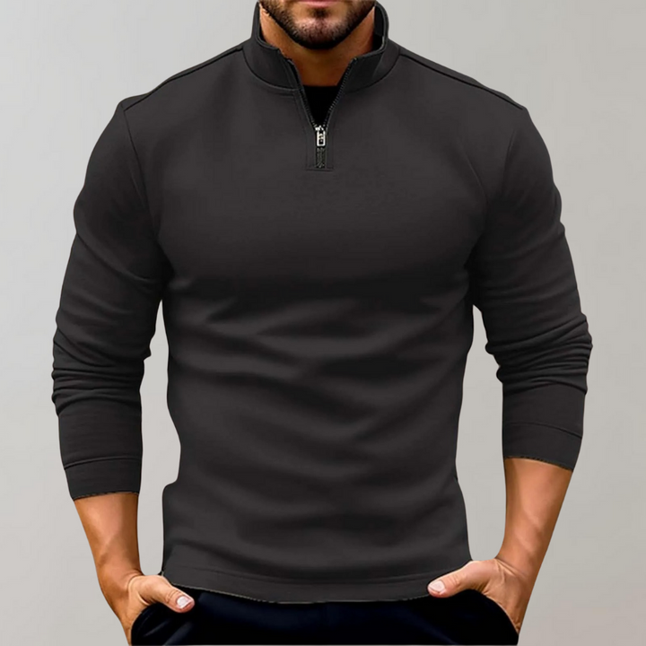 Warmer Herren-Pullover mit Reißverschluss