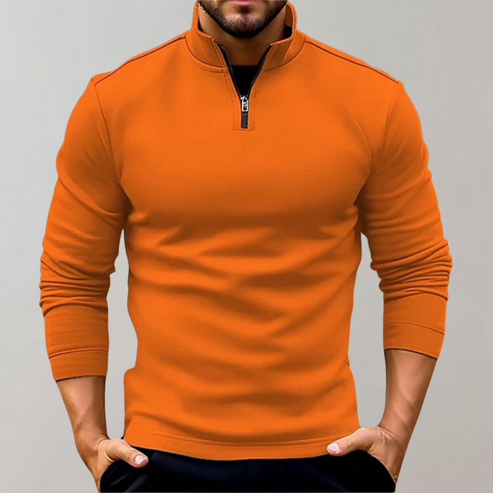 Warmer Herren-Pullover mit Reißverschluss