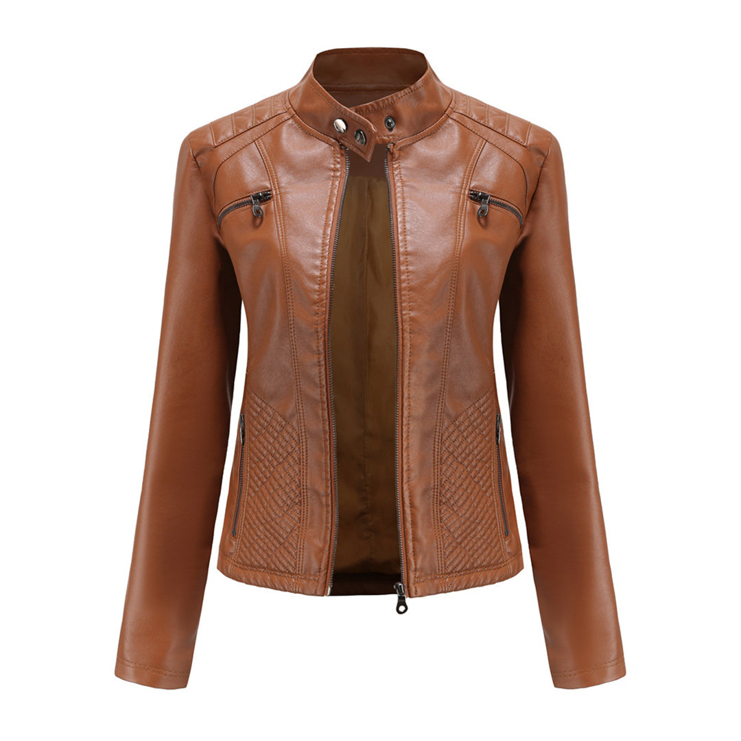 Frühling Leder Biker Jacke