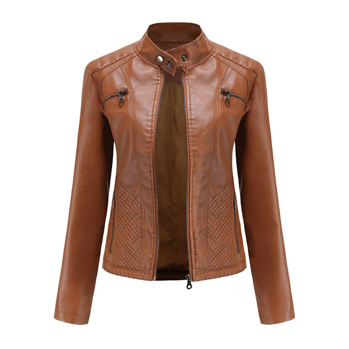 Frühling Leder Biker Jacke