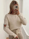 Fashion Love Heart Hollow Out Pullover