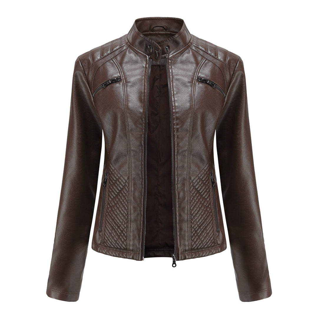 Frühling Leder Biker Jacke