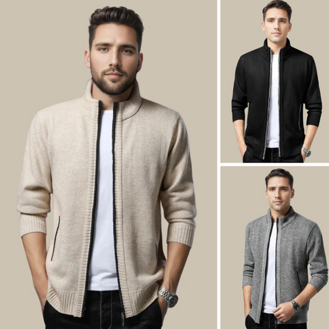 Lässiger Cardigan mit Reißverschluss