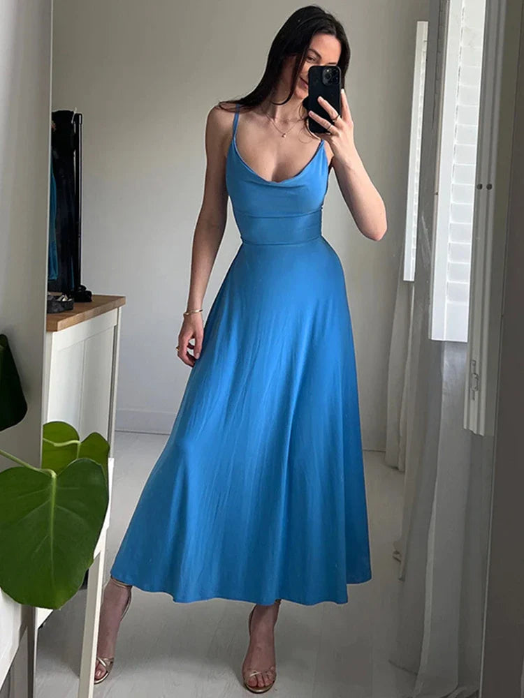 Elegantes Maxikleid mit Drapierung