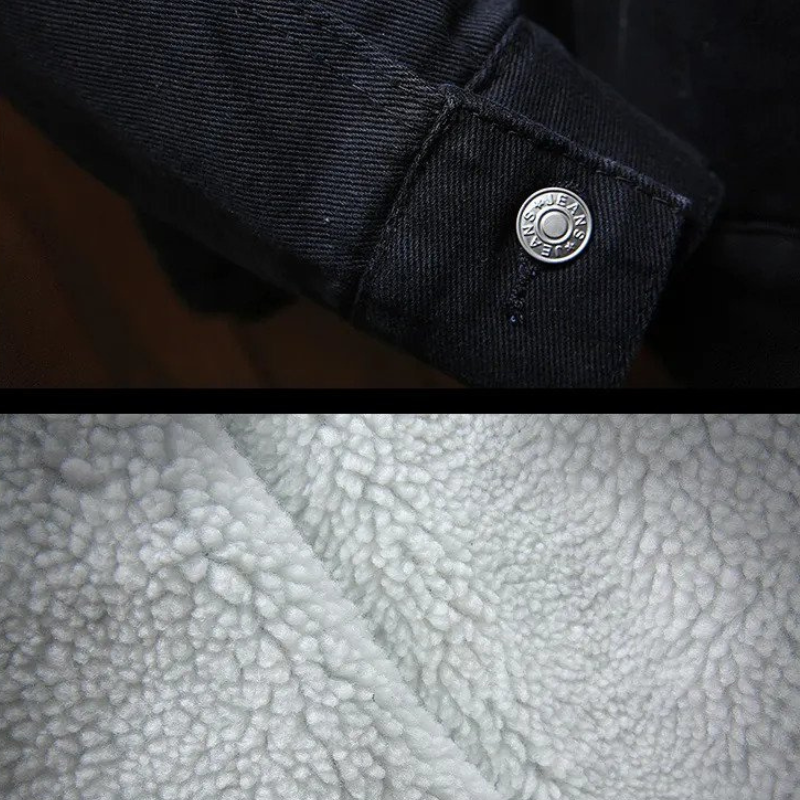 Winter Jeansjacke für Herren mit Fleecefutter