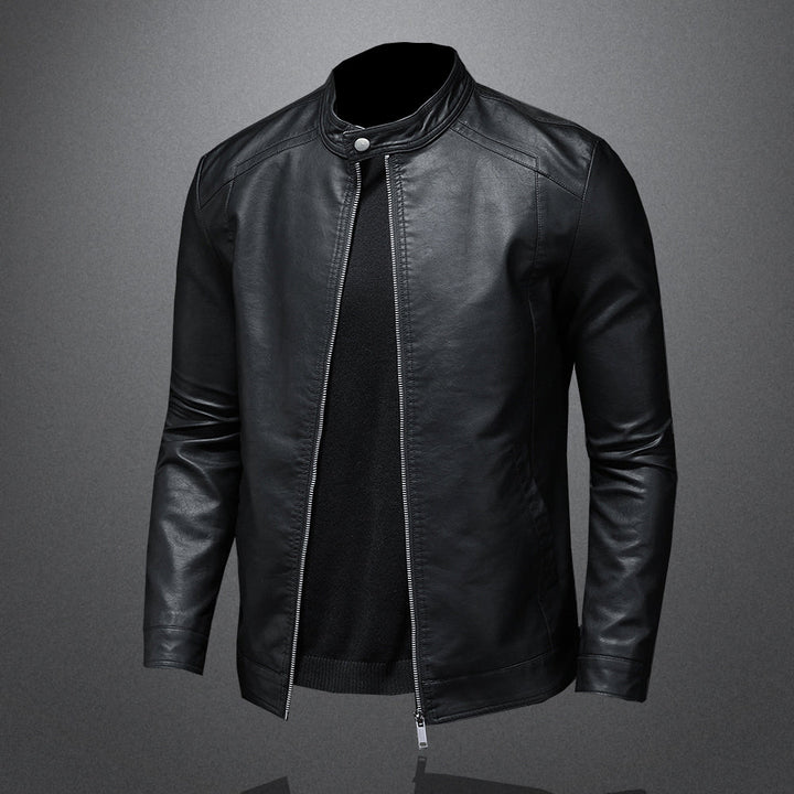 Leder-Motorjacke