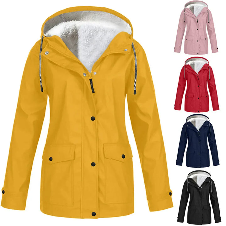 Wind und wasserdichte Outdoor-Jacke mit Fleece-Futter