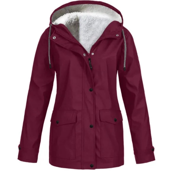 Wind und wasserdichte Outdoor-Jacke mit Fleece-Futter