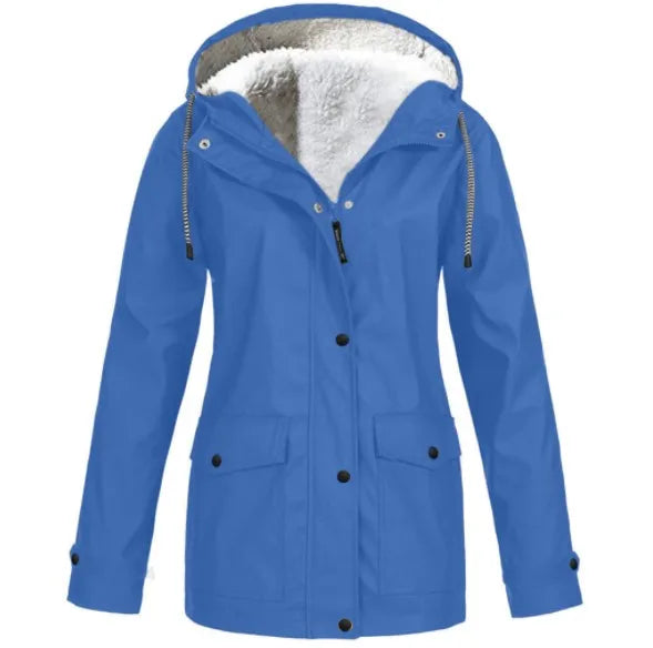 Wind und wasserdichte Outdoor-Jacke mit Fleece-Futter