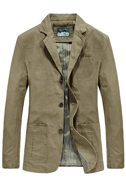 Herren-Multi-Pocket-Blazer Mit Einem Knopf