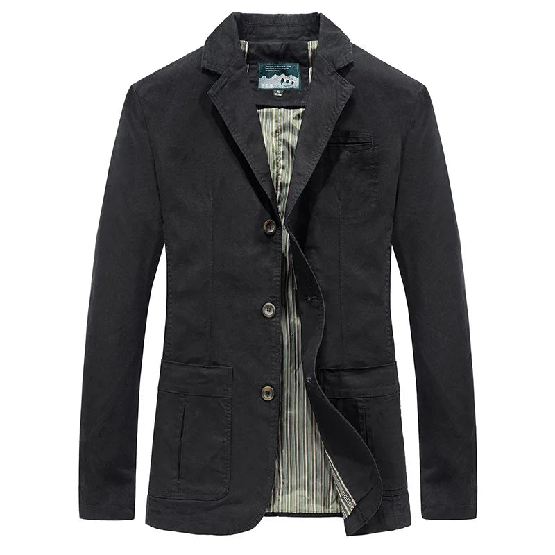 Herren-Multi-Pocket-Blazer Mit Einem Knopf