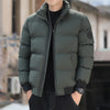 Herren Puffer Jacke mit Reißverschlusstaschen und Patch-Detail