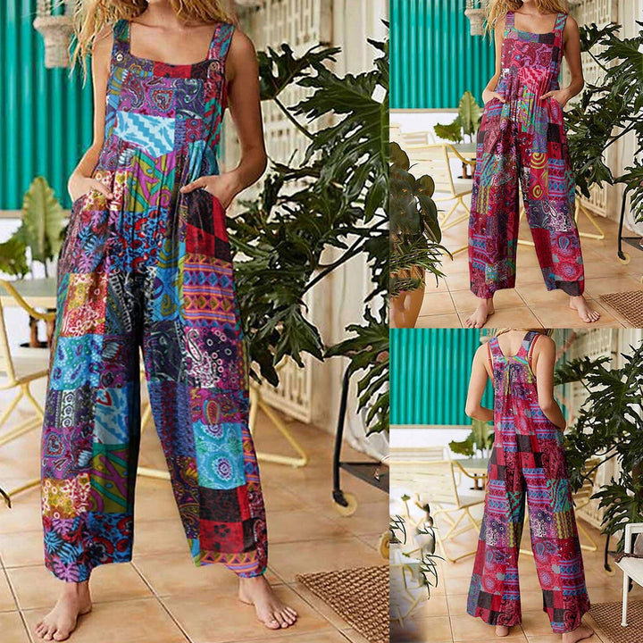 Stil Damen Jumpsuits - Sommerliche Overalls mit Multicolor-Muster