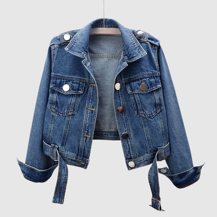 Stylische Cropped Denim Jacke