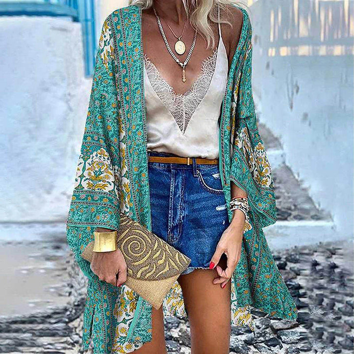 Überwurf im Boho-Kimono-Stil