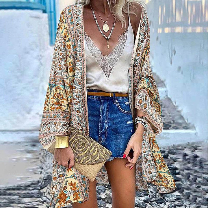 Überwurf im Boho-Kimono-Stil