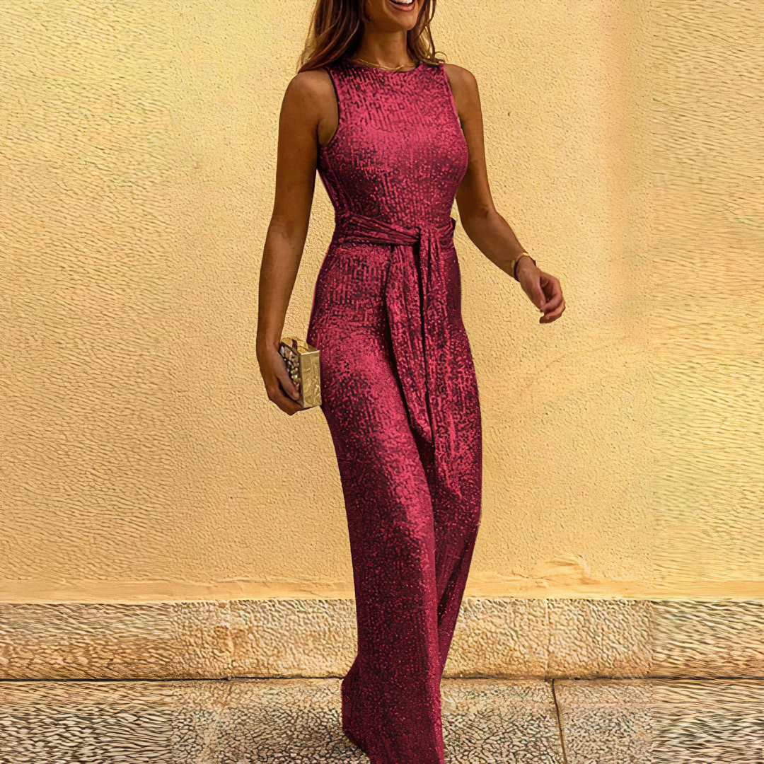 Jumpsuit mit Glitzer