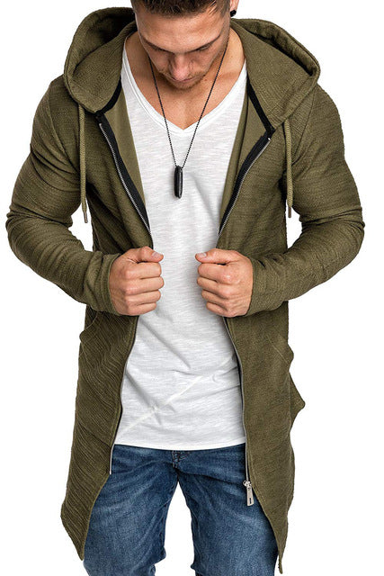 Warme Herrenjacke mit Kapuze