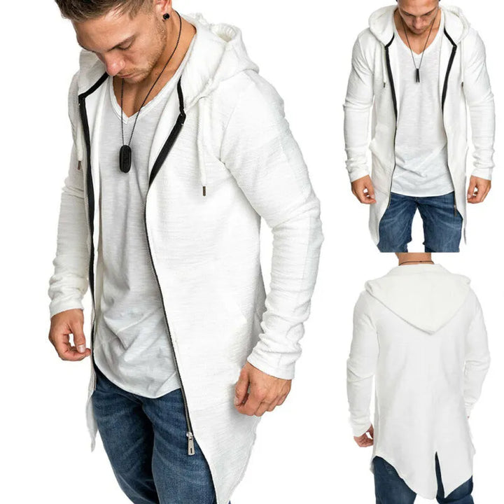 Warme Herrenjacke mit Kapuze