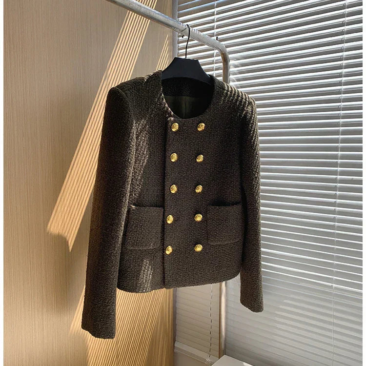 Elegante Lässige Kurze Jacke