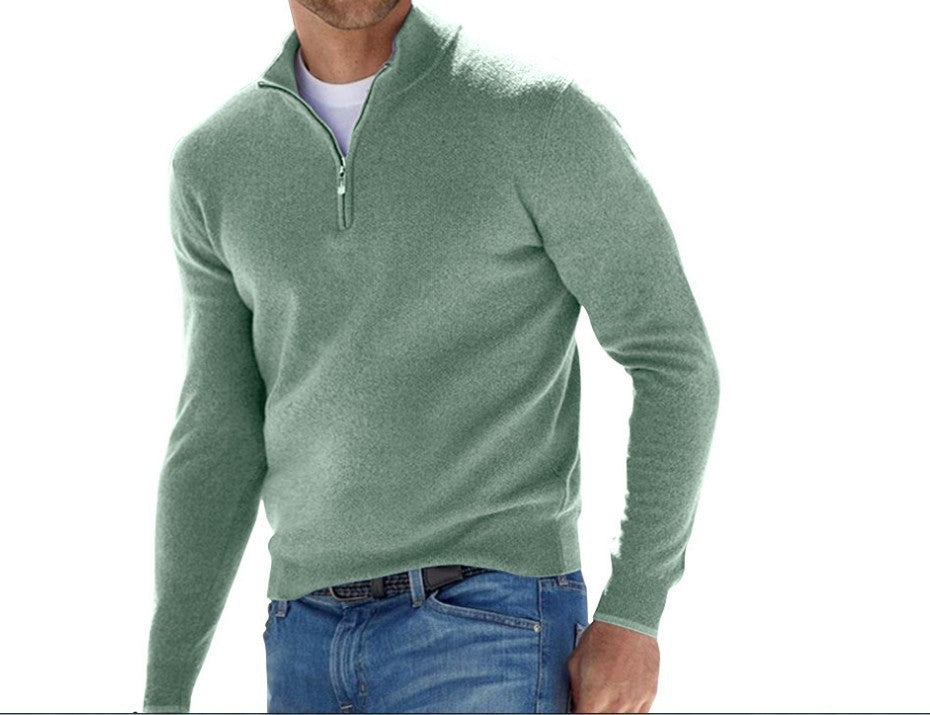 Pullover mit Dreiviertel-Reißverschluss