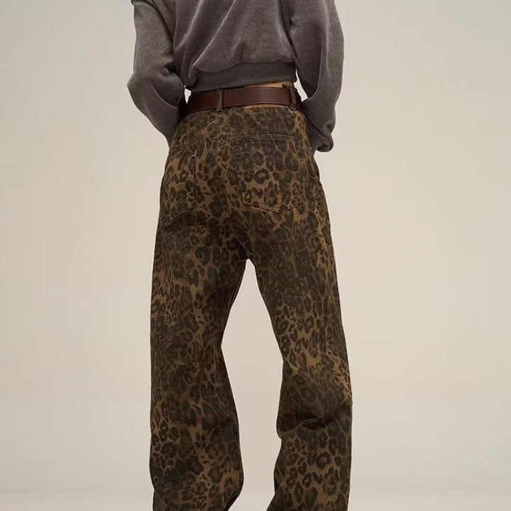 Leopardenmuster Jeans