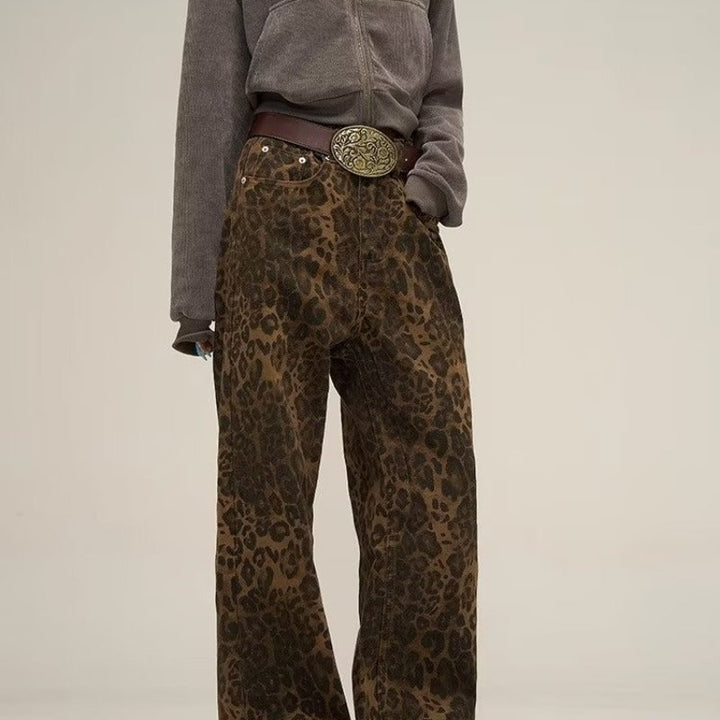 Leopardenmuster Jeans