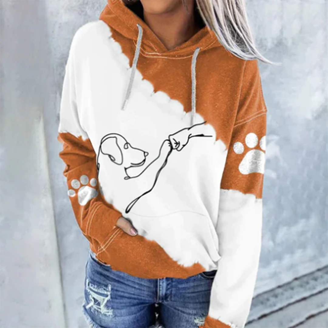 Chic: Lässiger Hoodie mit Hundeprint